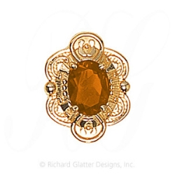 GS509 CIT - 14 Karat Gold Citrine Slide 